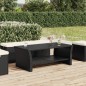 vidaXL Mesa de centro negra 100x50x40 cm ratán sintético vidaXL Mesa de centro negra 100x50x40 cm ratán sintético