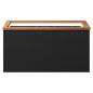 vidaXL Jardinera de ratán sintético negra 80x40x40 cm vidaXL Jardinera de ratán sintético negra 80x40x40 cm
