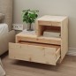 vidaXL Mesitas de noche 2 uds madera maciza de pino 60x34x51 cm vidaXL Mesitas de noche 2 uds madera maciza de pino 60x34x51 cm