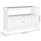 vidaXL Mesa consola de jardín madera maciza acacia 110x35x75 cm