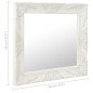 vidaXL Espejo de pared estilo barroco blanco 60x60 cm vidaXL Espejo de pared estilo barroco blanco 60x60 cm
