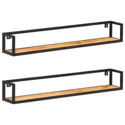 vidaXL Estantes de pared 2 unidades 120 cm madera maciza acacia
