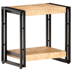 vidaXL Mesa auxiliar de madera de mango rugosa 40x30x40 cm
