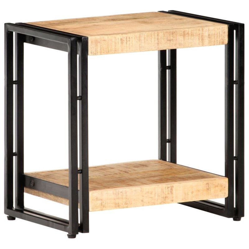 vidaXL Mesa auxiliar de madera de mango rugosa 40x30x40 cm vidaXL Mesa auxiliar de madera de mango rugosa 40x30x40 cm