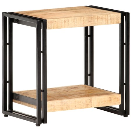 vidaXL Mesa auxiliar de madera de mango rugosa 40x30x40 cm