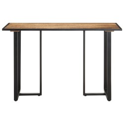 vidaXL Mesa de comedor de madera maciza de mango rugosa 120 cm