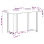 vidaXL Mesa de comedor de madera maciza de mango rugosa 120 cm vidaXL Mesa de comedor de madera maciza de mango rugosa 120 cm