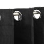 vidaXL Cortina opaca con ojales look lino 2 pzas antracita 140x225 cm vidaXL Cortina opaca con ojales look lino 2 pzas antracita 140x225 cm