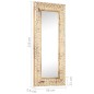vidaXL Espejo tallado a mano madera maciza de mango 110x50x2,6 cm vidaXL Espejo tallado a mano madera maciza de mango 110x50x2,6 cm