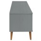 vidaXL Mueble de TV MOLDE madera maciza de pino gris 158x40x49 cm
