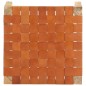 vidaXL Taburete de cuero auténtico marrón claro madera de mango maciza vidaXL Taburete de cuero auténtico marrón claro madera de mango maciza