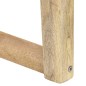 vidaXL Taburete de cuero auténtico marrón claro madera de mango maciza vidaXL Taburete de cuero auténtico marrón claro madera de mango maciza