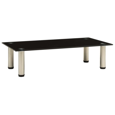 vidaXL Mueble para TV de vidrio templado negro 60x35x17 cm