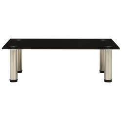 vidaXL Mueble para TV de vidrio templado negro 60x35x17 cm