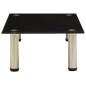 vidaXL Mueble para TV de vidrio templado negro 60x35x17 cm