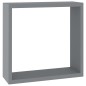 vidaXL Estantes cubo de pared 3 unidades MDF gris vidaXL Estantes cubo de pared 3 unidades MDF gris