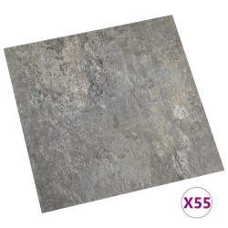 vidaXL Lamas para suelo autoadhesivas 55 piezas PVC 5,11 m² gris