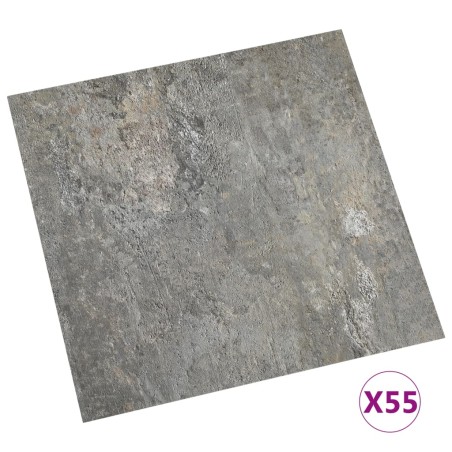 vidaXL Lamas para suelo autoadhesivas 55 piezas PVC 5,11 m² gris