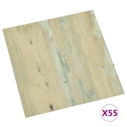 vidaXL Lamas para suelo autoadhesivas 55 uds PVC 5,11 m² marrón claro