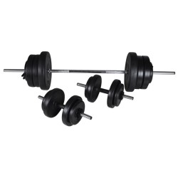 vidaXL Juego de pesas 2 de mancuernas 60,5 kg