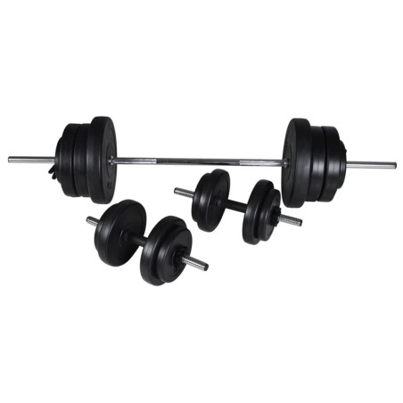 vidaXL Juego de pesas 2 de mancuernas 60,5 kg