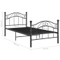vidaXL Estructura de cama de metal 90x200 cm vidaXL Estructura de cama de metal 90x200 cm