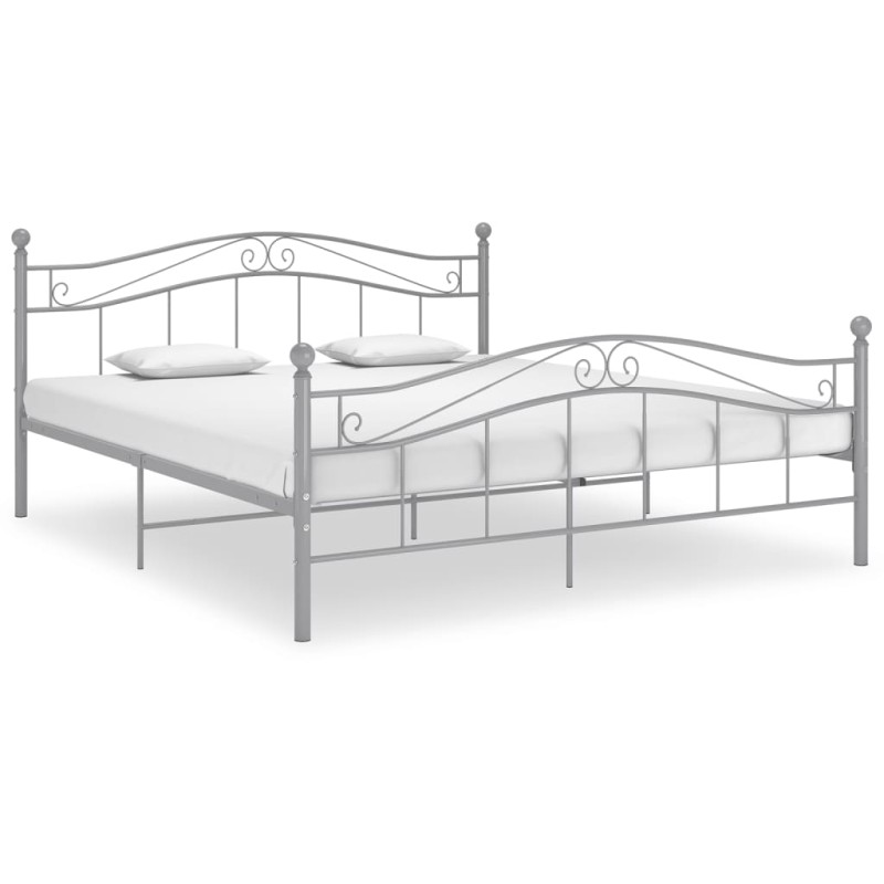 vidaXL Estructura de cama de metal gris 160x200 cm vidaXL Estructura de cama de metal gris 160x200 cm
