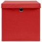 vidaXL Cajas de almacenaje con tapas 10 uds rojo 28x28x28 cm vidaXL Cajas de almacenaje con tapas 10 uds rojo 28x28x28 cm