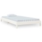 vidaXL Cama apilable de madera pino maciza blanco 90x200 cm vidaXL Cama apilable de madera pino maciza blanco 90x200 cm