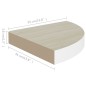 vidaXL Estante de esquina de pared 2 uds MDF roble/blanco 35x35x3,8 cm vidaXL Estante de esquina de pared 2 uds MDF roble/blanco 35x35x3,8 cm