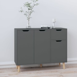 vidaXL Aparador de madera de ingeniería gris 90x30x72 cm