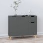 vidaXL Aparador de madera de ingeniería gris 90x30x72 cm vidaXL Aparador de madera de ingeniería gris 90x30x72 cm