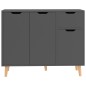 vidaXL Aparador de madera de ingeniería gris 90x30x72 cm vidaXL Aparador de madera de ingeniería gris 90x30x72 cm