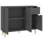 vidaXL Aparador de madera de ingeniería gris 90x30x72 cm vidaXL Aparador de madera de ingeniería gris 90x30x72 cm