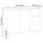 vidaXL Aparador de madera de ingeniería gris 90x30x72 cm vidaXL Aparador de madera de ingeniería gris 90x30x72 cm