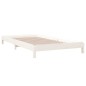 vidaXL Cama apilable de madera pino maciza blanco 90x200 cm vidaXL Cama apilable de madera pino maciza blanco 90x200 cm