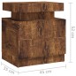 vidaXL Mesita de noche madera de ingeniería roble ahumado 45x35x52 cm