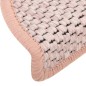 vidaXL Alfombrilla autoadhesiva escalera sisal 15 uds roja 65x21x4 cm vidaXL Alfombrilla autoadhesiva escalera sisal 15 uds roja 65x21x4 cm