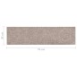 vidaXL Alfombrilla autoadhesiva escalera 15 uds crema 76x20 cm vidaXL Alfombrilla autoadhesiva escalera 15 uds crema 76x20 cm