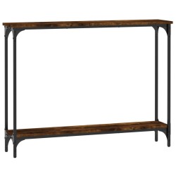 vidaXL Mesa consola madera de ingeniería roble ahumado 100x22,5x75 cm