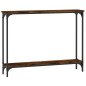 vidaXL Mesa consola madera de ingeniería roble ahumado 100x22,5x75 cm vidaXL Mesa consola madera de ingeniería roble ahumado 100x22,5x75 cm