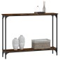 vidaXL Mesa consola madera de ingeniería roble ahumado 100x22,5x75 cm vidaXL Mesa consola madera de ingeniería roble ahumado 100x22,5x75 cm