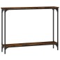 vidaXL Mesa consola madera de ingeniería roble ahumado 100x22,5x75 cm vidaXL Mesa consola madera de ingeniería roble ahumado 100x22,5x75 cm
