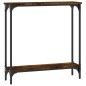 vidaXL Mesa consola madera de ingeniería roble ahumado 75x22,5x75 cm vidaXL Mesa consola madera de ingeniería roble ahumado 75x22,5x75 cm