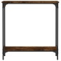 vidaXL Mesa consola madera de ingeniería roble ahumado 75x22,5x75 cm vidaXL Mesa consola madera de ingeniería roble ahumado 75x22,5x75 cm