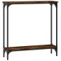 vidaXL Mesa consola madera de ingeniería roble ahumado 75x22,5x75 cm vidaXL Mesa consola madera de ingeniería roble ahumado 75x22,5x75 cm