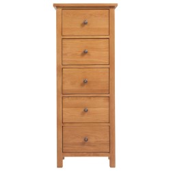 vidaXL Cajonera sinfonier de madera de roble maciza 45x32x110 cm