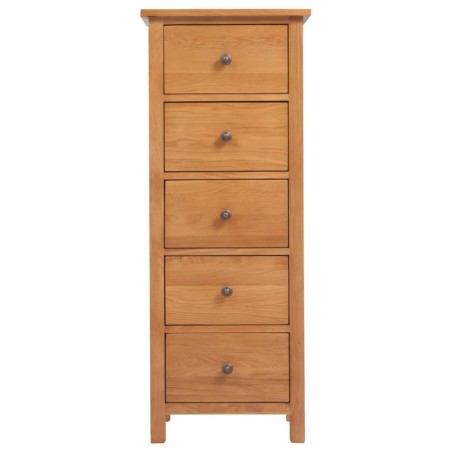 vidaXL Cajonera sinfonier de madera de roble maciza 45x32x110 cm
