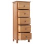 vidaXL Cajonera sinfonier de madera de roble maciza 45x32x110 cm