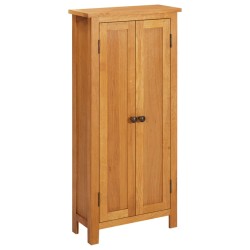 vidaXL Armario de almacenaje de madera de roble maciza 50x22x110 cm 